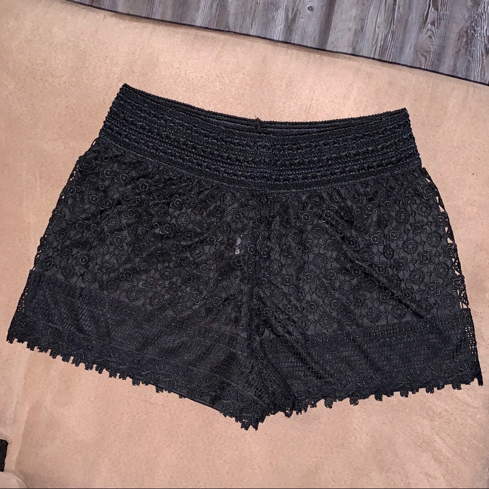 Black Lace Shorts